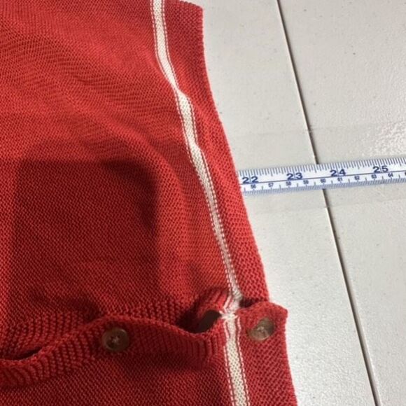 Ines de la Fressange x Uniqlo IDLF 3D Knit LS Red Linen Blend Sweater Medium - Picture 10 of 10